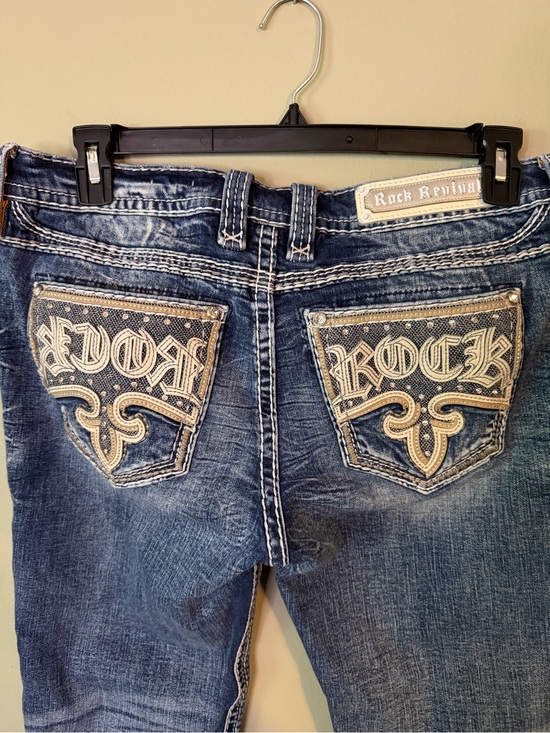 Rock Revival Denim - Gorgeous Rock Revival Lainna Ankle Skinny Jeans Embellished Pockets 26” Inseam